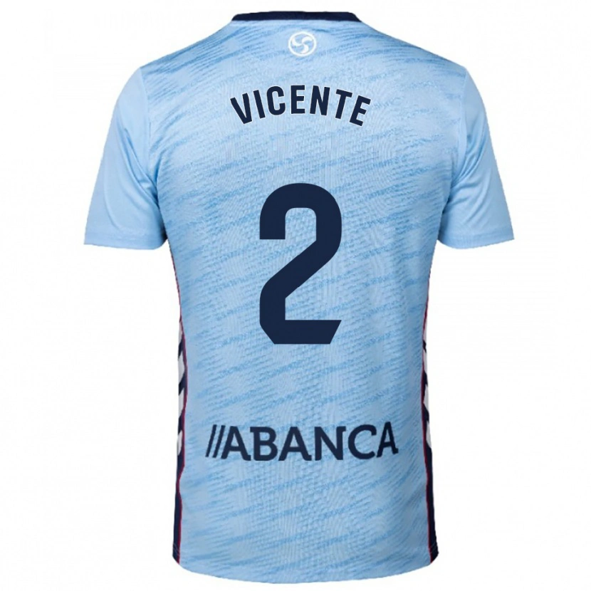 DanxenキッズVicente#2空色赤ホームシャツ2025/26ジャージーユニフォーム
