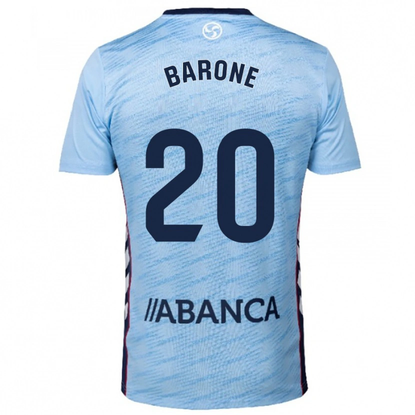 DanxenキッズCaio Barone#20空色赤ホームシャツ2025/26ジャージーユニフォーム