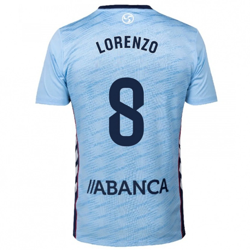 DanxenキッズPaula Lorenzo#8空色赤ホームシャツ2025/26ジャージーユニフォーム