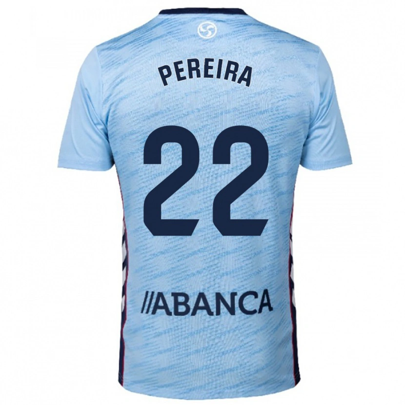 DanxenキッズNoe Pereira#22空色赤ホームシャツ2025/26ジャージーユニフォーム