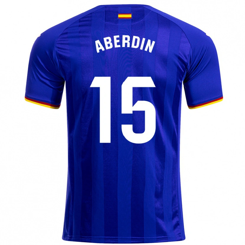 DanxenキッズNabil Aberdin#15青赤黄ホームシャツ2025/26ジャージーユニフォーム