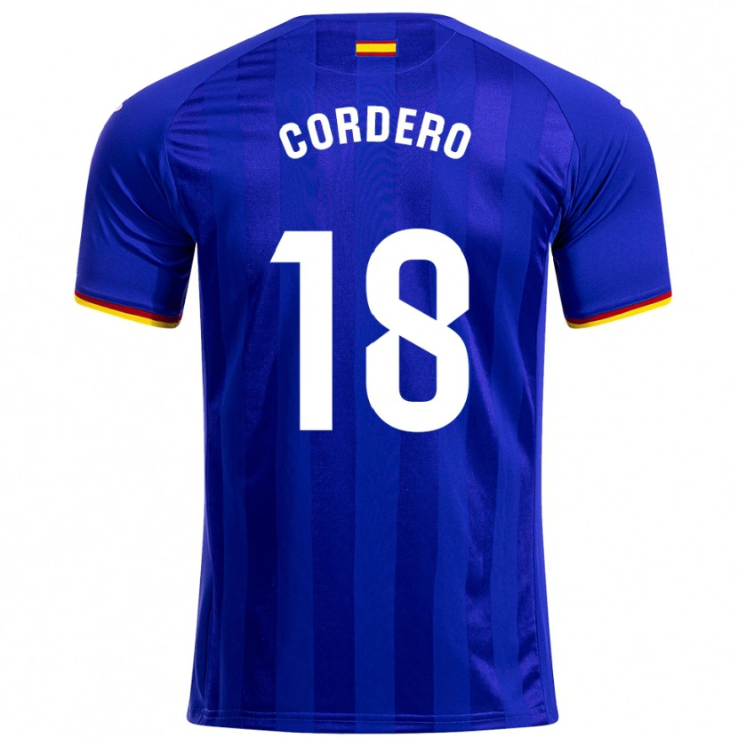 DanxenキッズAlberto Cordero#18青赤黄ホームシャツ2025/26ジャージーユニフォーム