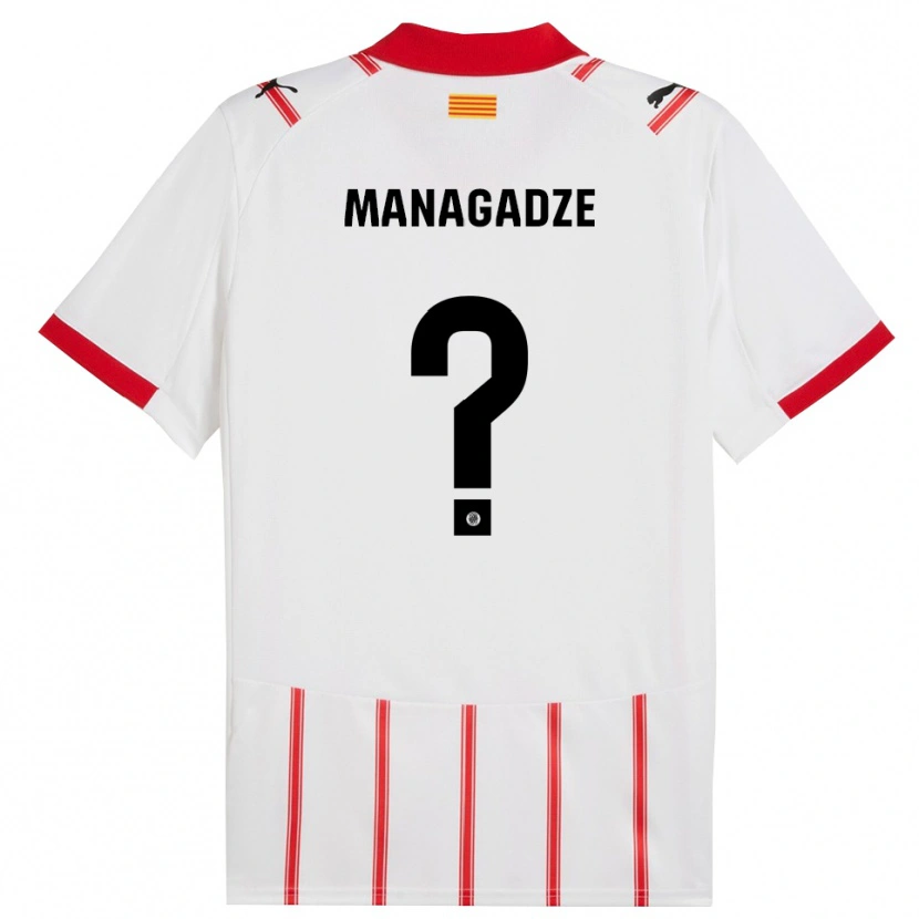 Danxenキッズルーク・マナガゼ#0白赤ホームシャツ2025/26ジャージーユニフォーム