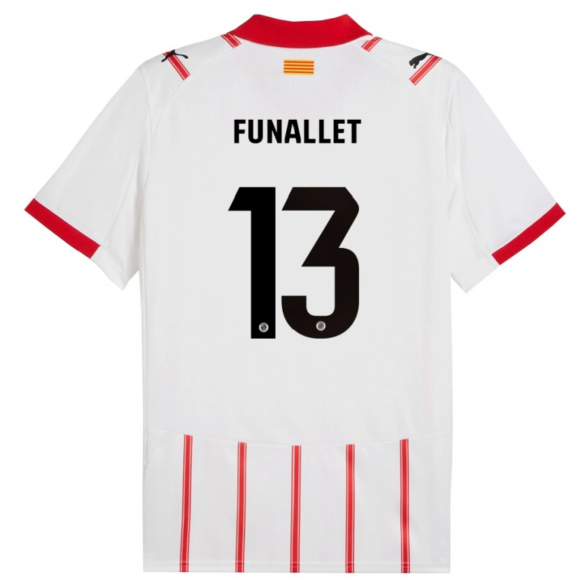 DanxenキッズPau Funallet#13白赤ホームシャツ2025/26ジャージーユニフォーム