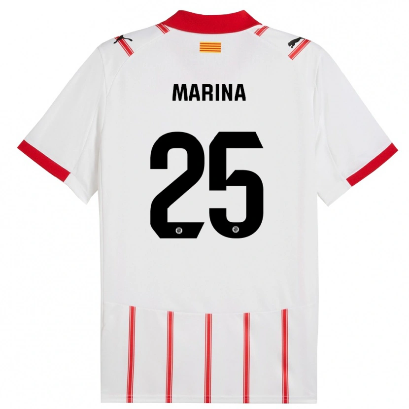 DanxenキッズSergi Marina#25白赤ホームシャツ2025/26ジャージーユニフォーム