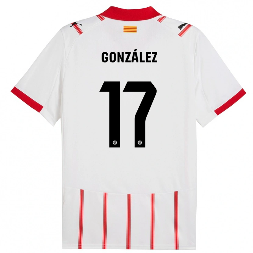 Danxenキッズマリオ・ゴンサレス#17白赤ホームシャツ2025/26ジャージーユニフォーム