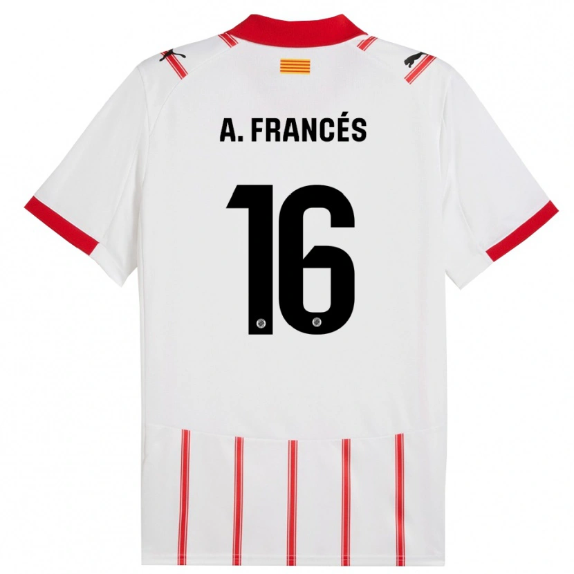 Danxenキッズアレハンドロ・フランセス#16白赤ホームシャツ2025/26ジャージーユニフォーム