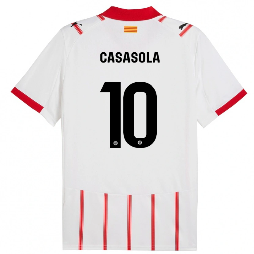 DanxenキッズDerek Casasola#10白赤ホームシャツ2025/26ジャージーユニフォーム
