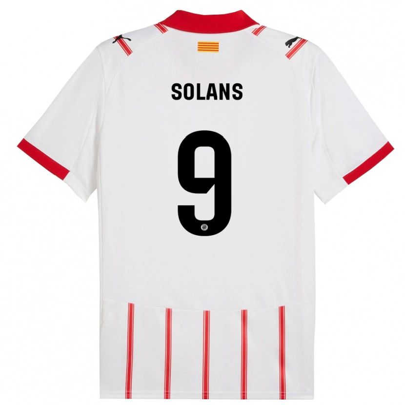 Danxenキッズセルジ・ソランス#9白赤ホームシャツ2025/26ジャージーユニフォーム
