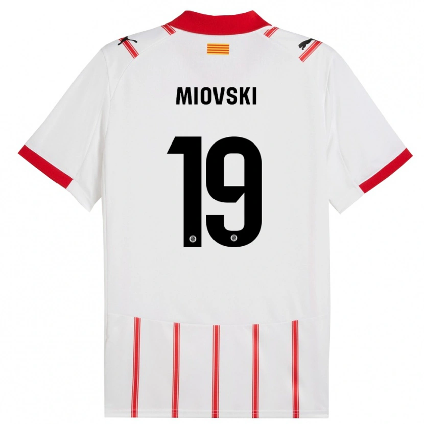 Danxenキッズボヤン・ミオフスキー#19白赤ホームシャツ2025/26ジャージーユニフォーム