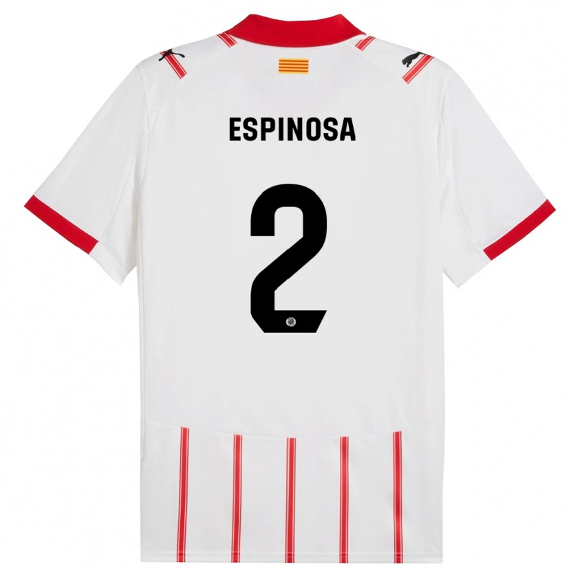Danxenキッズベルナルド・エスピノサ#2白赤ホームシャツ2025/26ジャージーユニフォーム