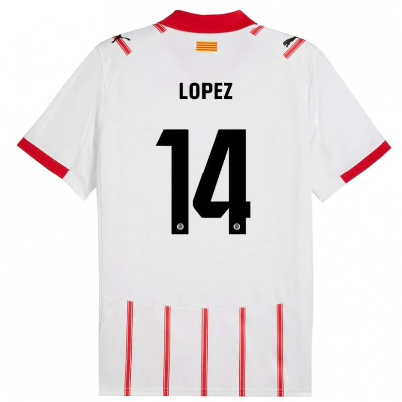 Danxenキッズジュディス・ロペス#14白赤ホームシャツ2025/26ジャージーユニフォーム