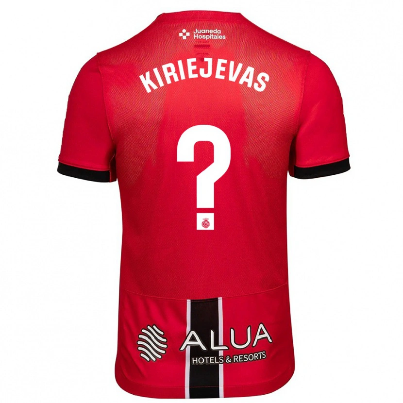 DanxenキッズRimvydas Kiriejevas#0赤黒ホームシャツ2025/26ジャージーユニフォーム