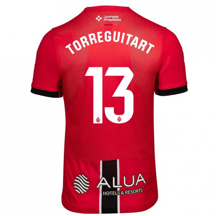 DanxenキッズNil Torreguitart#13赤黒ホームシャツ2025/26ジャージーユニフォーム