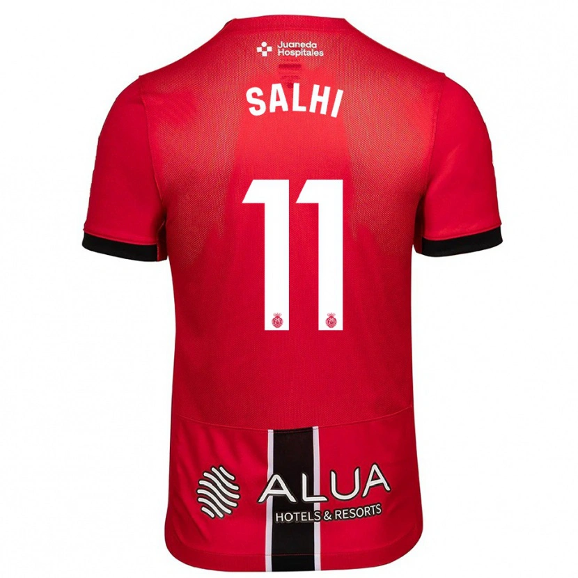 DanxenキッズIliesse Salhi#11赤黒ホームシャツ2025/26ジャージーユニフォーム