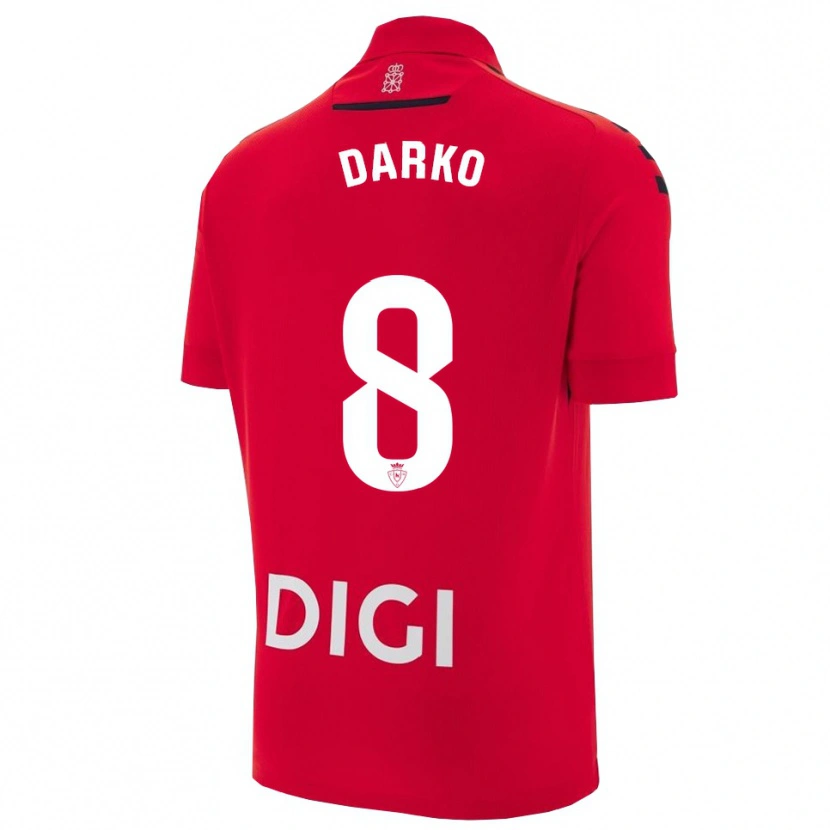 Danxenキッズダルコ・ブラシャナツ#8赤黒ホームシャツ2025/26ジャージーユニフォーム