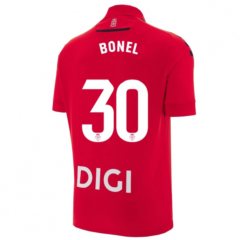 DanxenキッズAsier Bonel#30赤黒ホームシャツ2025/26ジャージーユニフォーム