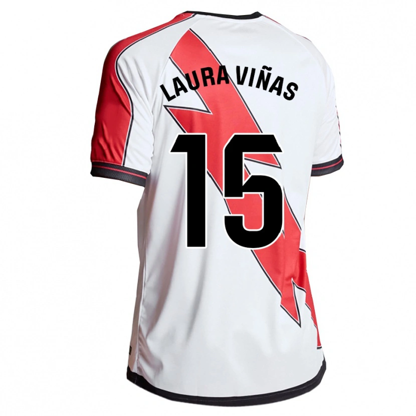 DanxenキッズLaura Viñas Herrera#15白赤ホームシャツ2025/26ジャージーユニフォーム
