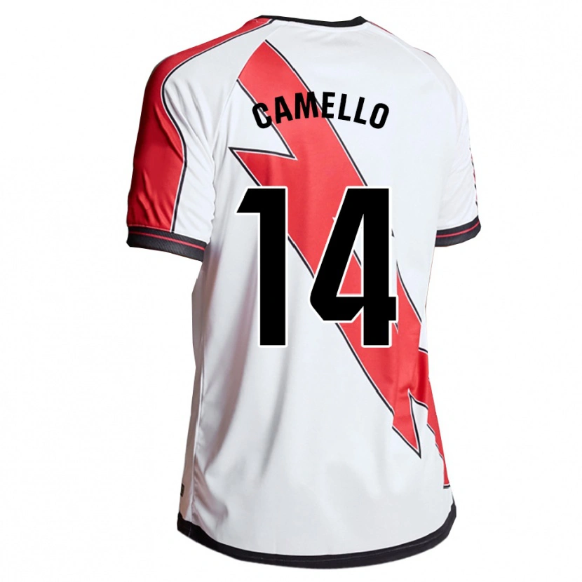 Danxenキッズセルヒオ・カメージョ#14白赤ホームシャツ2025/26ジャージーユニフォーム