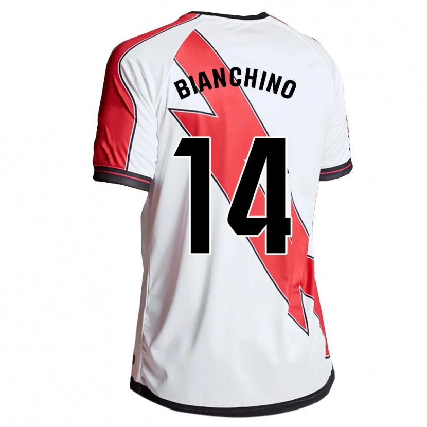 DanxenキッズNicolò Bianchino#14白赤ホームシャツ2025/26ジャージーユニフォーム