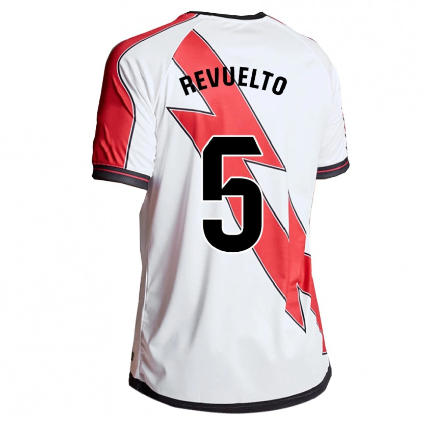 DanxenキッズVíctor Revuelto#5白赤ホームシャツ2025/26ジャージーユニフォーム