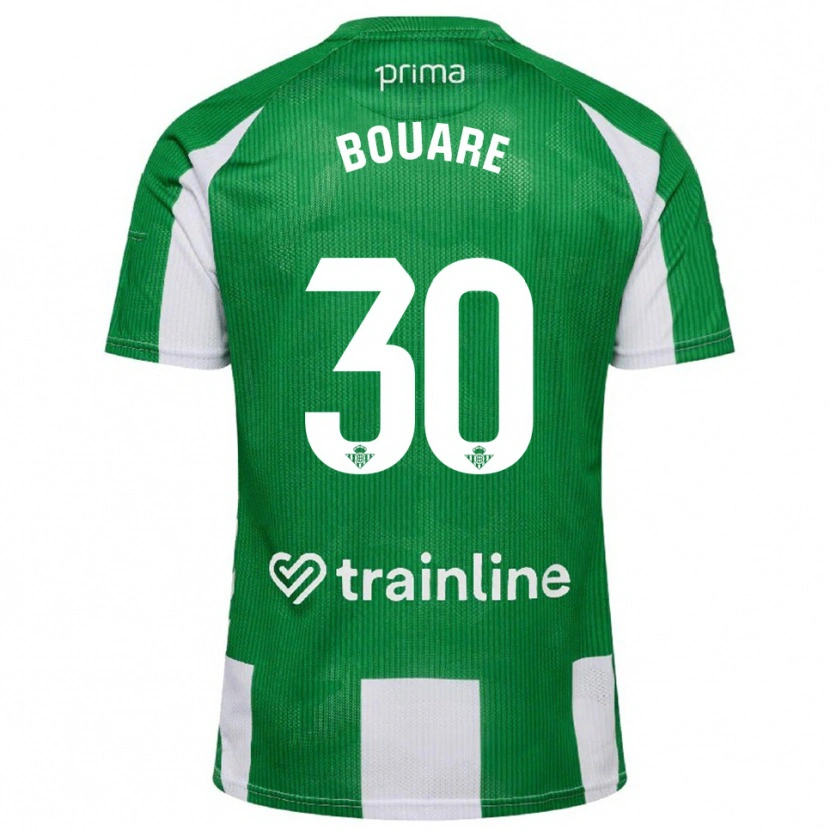 DanxenキッズGnangoro Bouare#30緑白ホームシャツ2025/26ジャージーユニフォーム