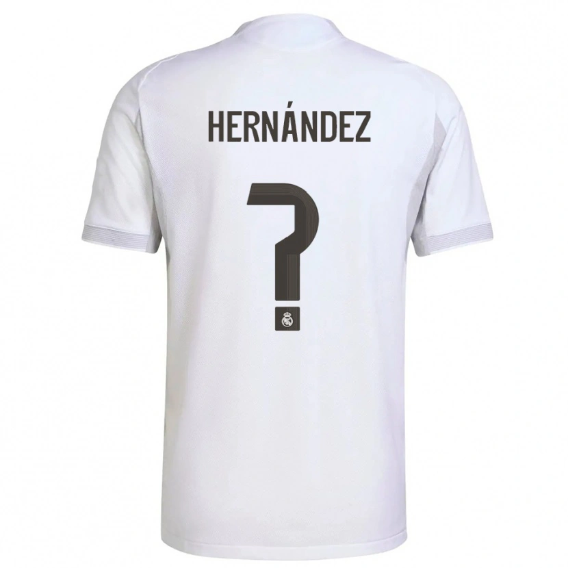 DanxenキッズEnaitz Hernández#0白黄ホームシャツ2025/26ジャージーユニフォーム