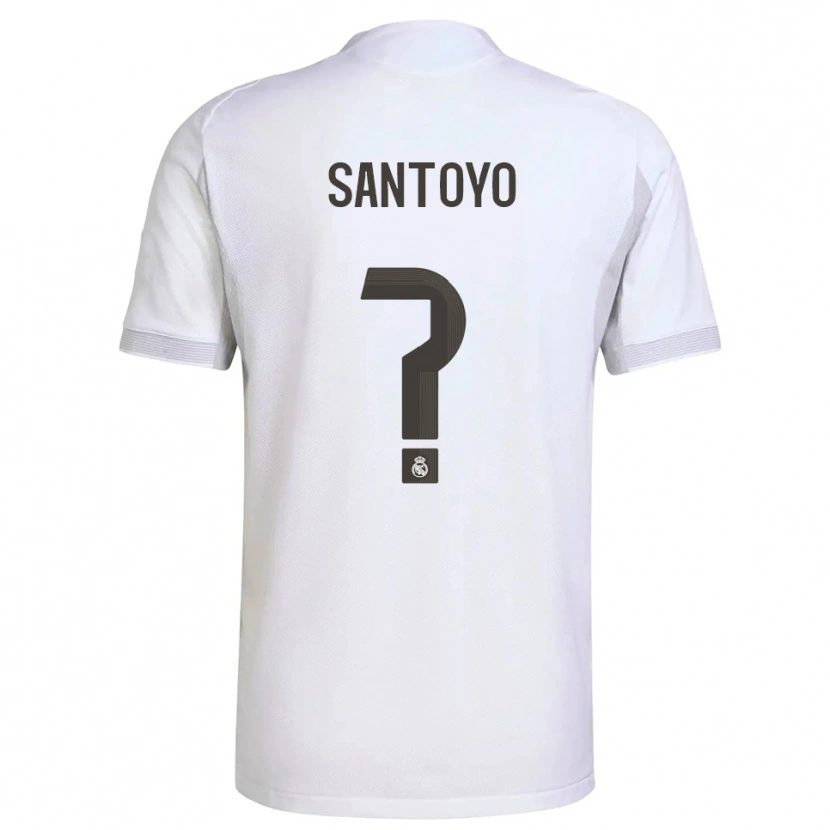 DanxenキッズAsier Santoyo#0白黄ホームシャツ2025/26ジャージーユニフォーム