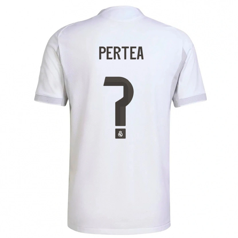 DanxenキッズRaul Perțea#0白黄ホームシャツ2025/26ジャージーユニフォーム
