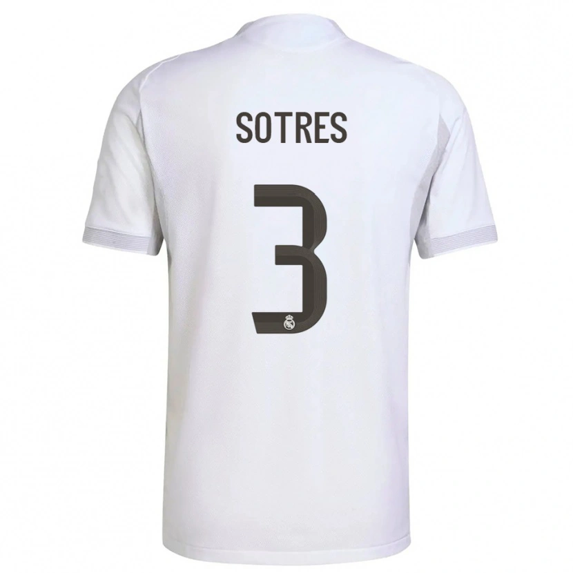 DanxenキッズAlfredo Sotres#3白黄ホームシャツ2025/26ジャージーユニフォーム