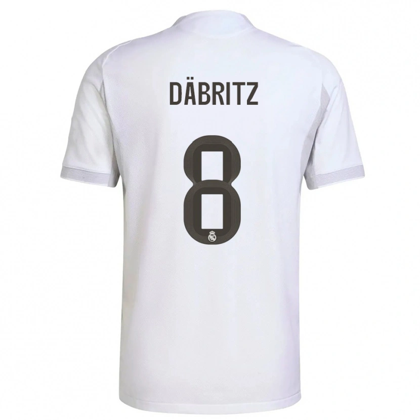 Danxenキッズサラ・ダブリッツ#8白黄ホームシャツ2025/26ジャージーユニフォーム