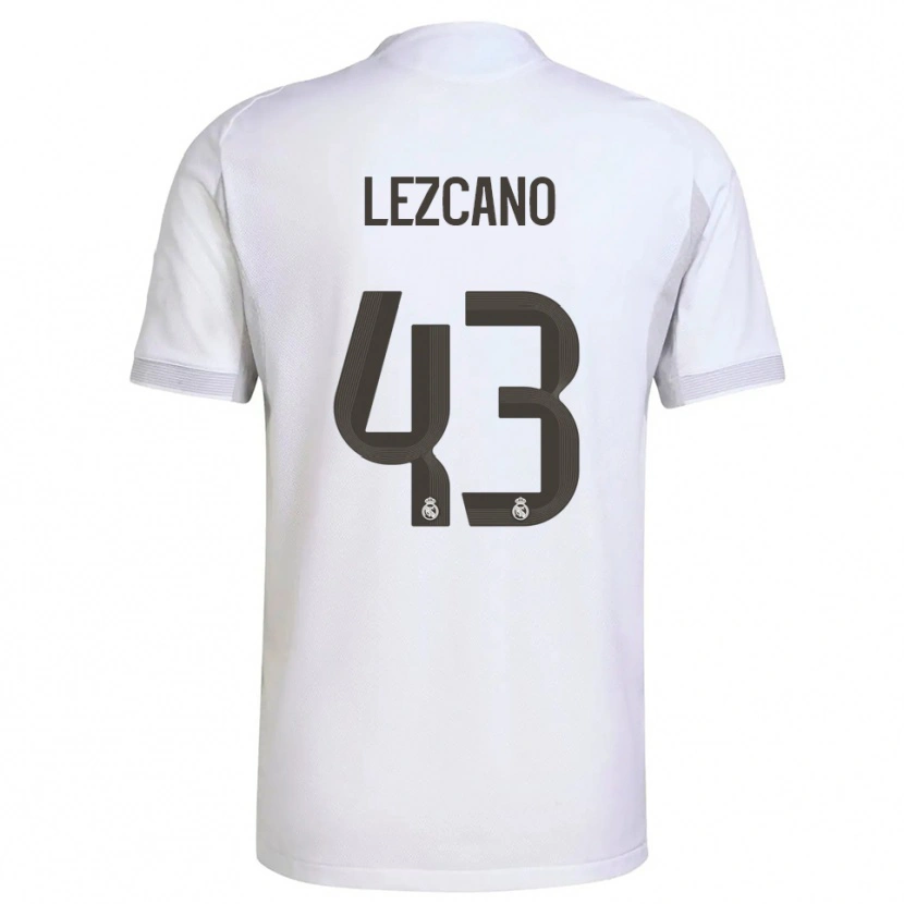 DanxenキッズÁlvaro Lezcano#43白黄ホームシャツ2025/26ジャージーユニフォーム