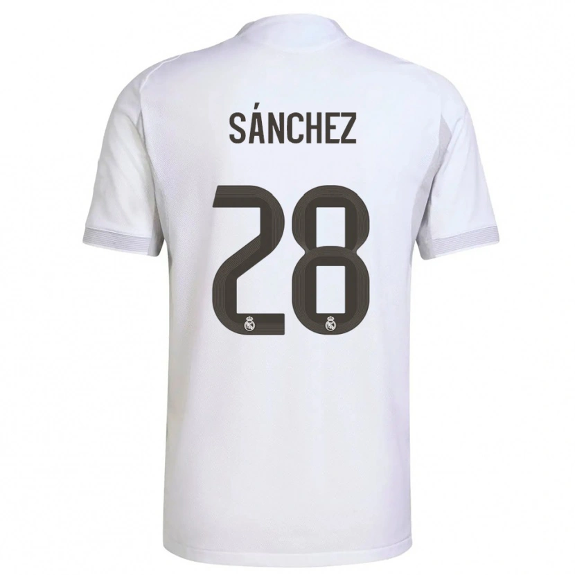 Danxenキッズアレックス・サンチェス#28白黄ホームシャツ2025/26ジャージーユニフォーム