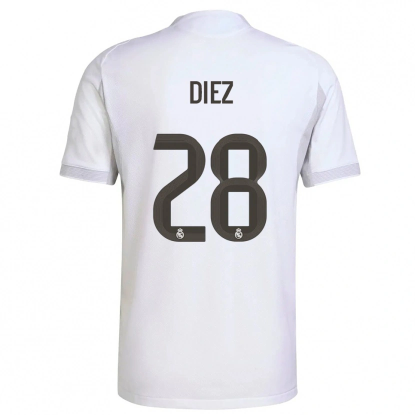DanxenキッズCarlos Diez#28白黄ホームシャツ2025/26ジャージーユニフォーム