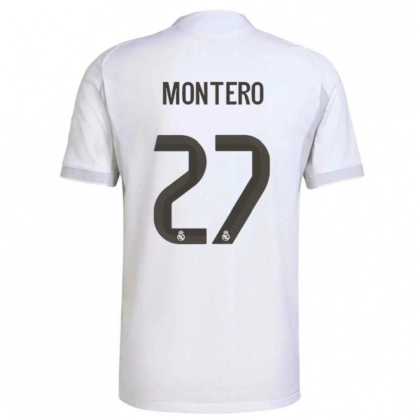 Danxenキッズルーベンモンテロ#27白黄ホームシャツ2025/26ジャージーユニフォーム