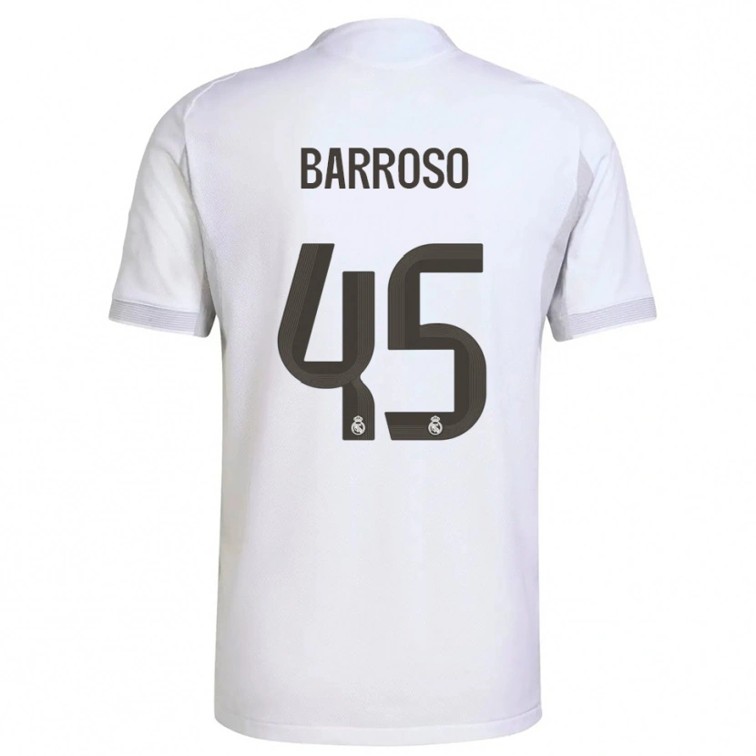 DanxenキッズJaime Barroso#45白黄ホームシャツ2025/26ジャージーユニフォーム