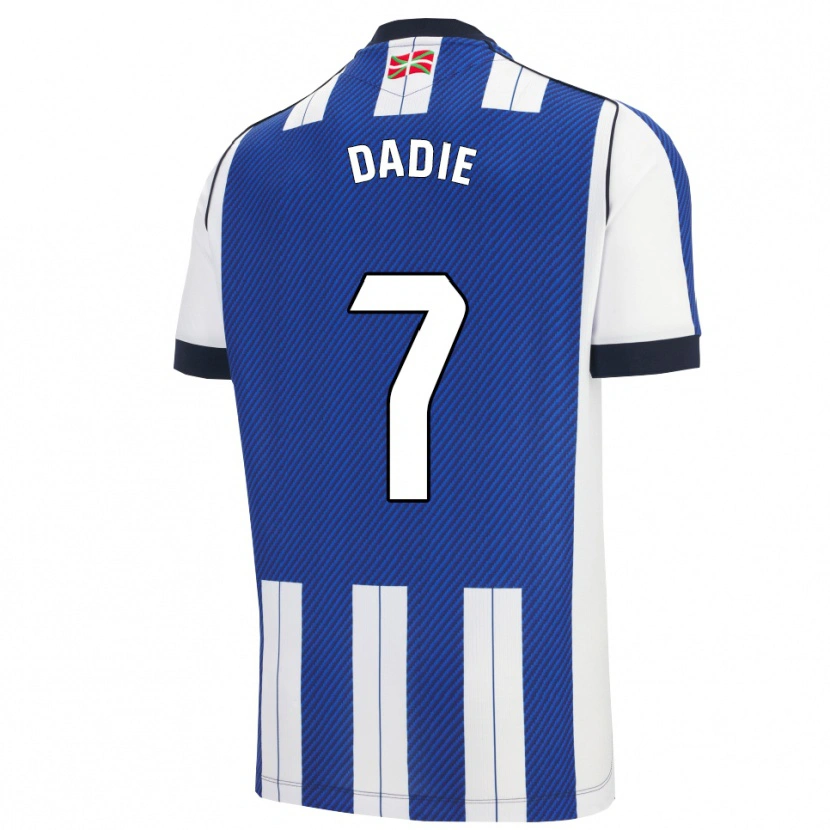 DanxenキッズAlberto Dadie#7青白ホームシャツ2025/26ジャージーユニフォーム
