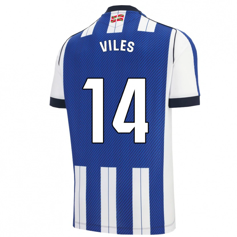 DanxenキッズElene Viles#14青白ホームシャツ2025/26ジャージーユニフォーム