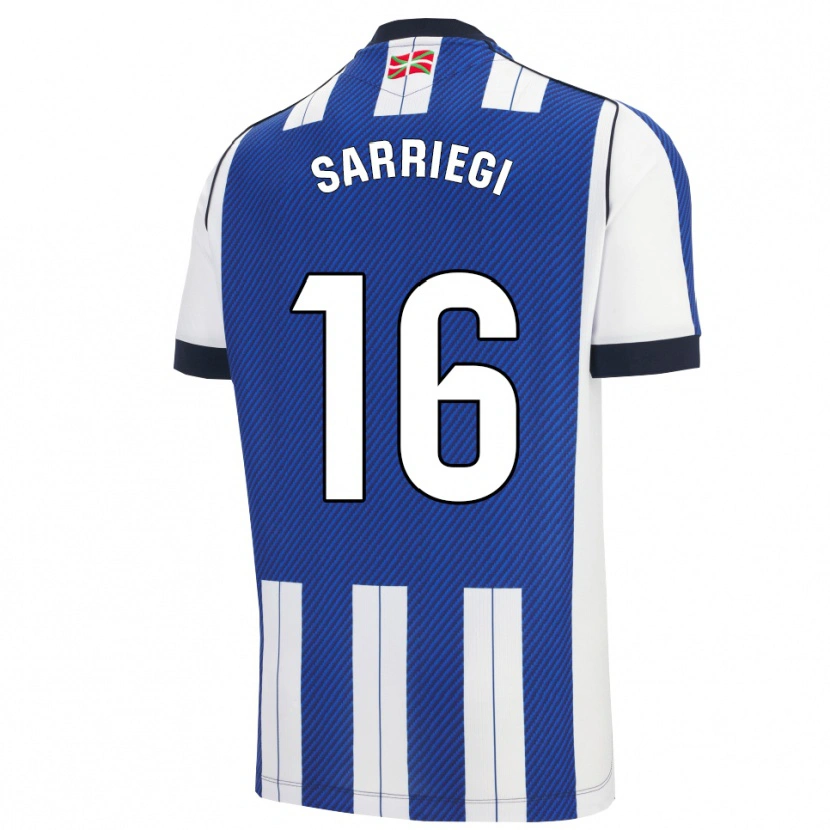DanxenキッズNora Sarriegi#16青白ホームシャツ2025/26ジャージーユニフォーム