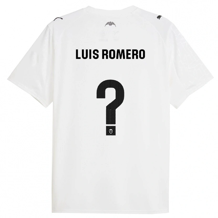 DanxenキッズLuis Romero#0白黒ホームシャツ2025/26ジャージーユニフォーム