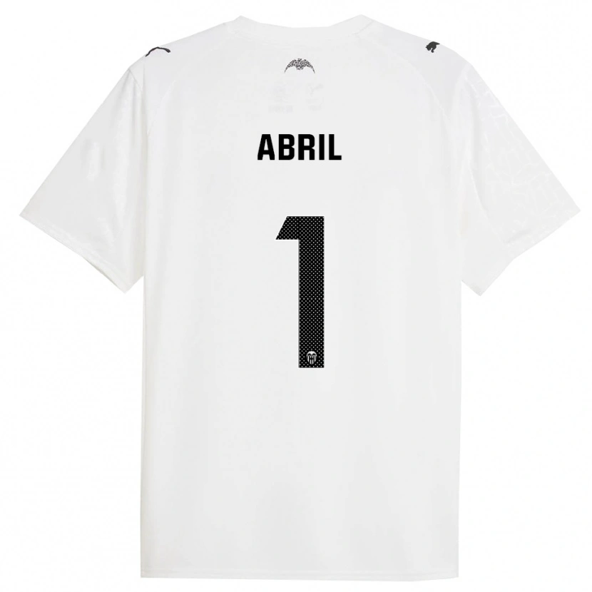 Danxenキッズビセント・アブリル・サンス#1白黒ホームシャツ2025/26ジャージーユニフォーム