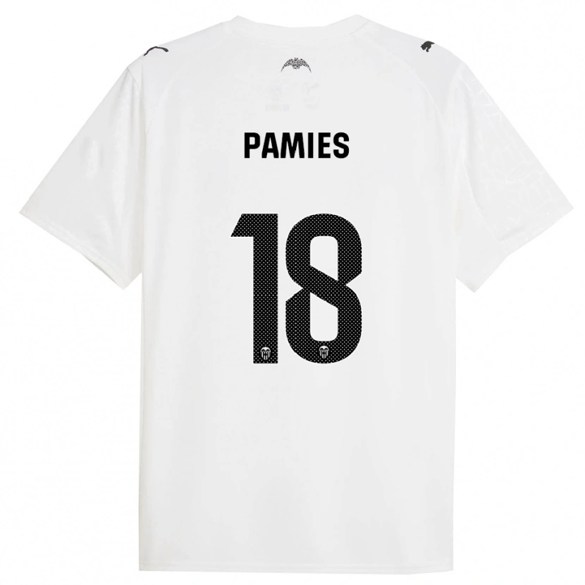 DanxenキッズJavi Pamies#18白黒ホームシャツ2025/26ジャージーユニフォーム