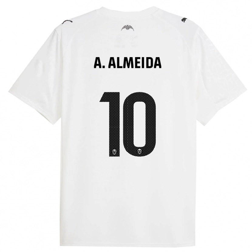 Danxenキッズアンドレ・アルメイダ#10白黒ホームシャツ2025/26ジャージーユニフォーム