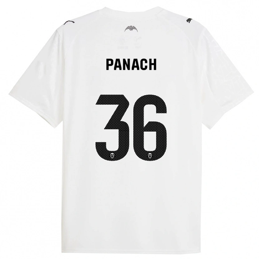DanxenキッズAlejandro Panach#36白黒ホームシャツ2025/26ジャージーユニフォーム