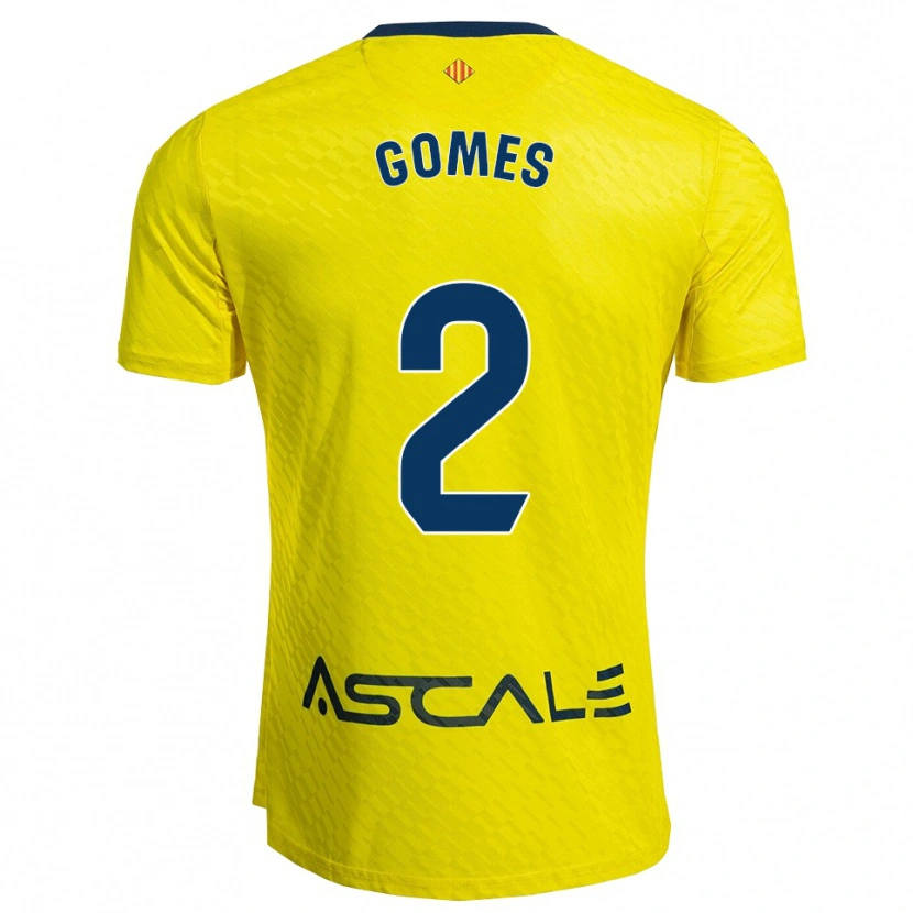 DanxenキッズVique Gomes#2黄紺ホームシャツ2025/26ジャージーユニフォーム