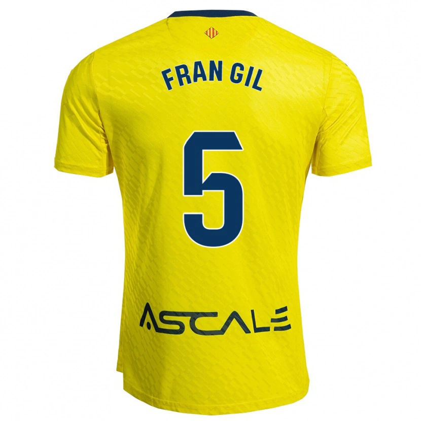 DanxenキッズFran Gil#5黄紺ホームシャツ2025/26ジャージーユニフォーム
