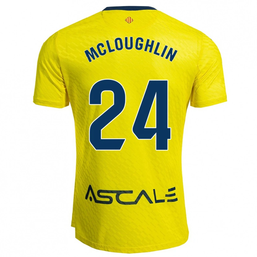 DanxenキッズCaden Mcloughlin#24黄紺ホームシャツ2025/26ジャージーユニフォーム