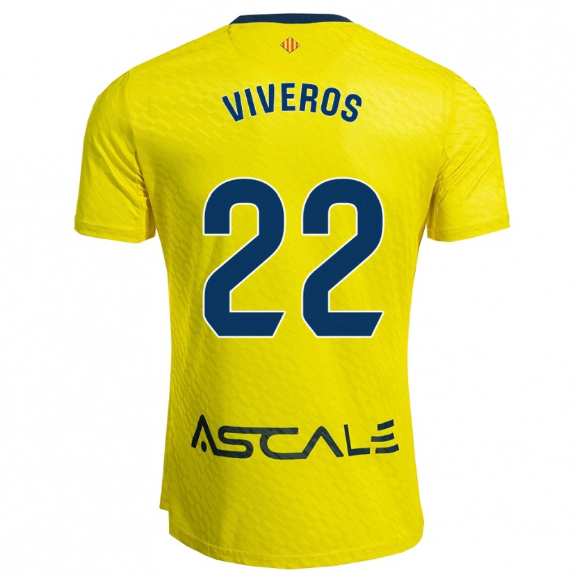 DanxenキッズFacundo Viveros#22黄紺ホームシャツ2025/26ジャージーユニフォーム