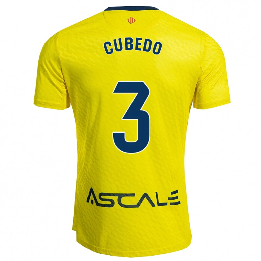 DanxenキッズCristina Cubedo#3黄紺ホームシャツ2025/26ジャージーユニフォーム