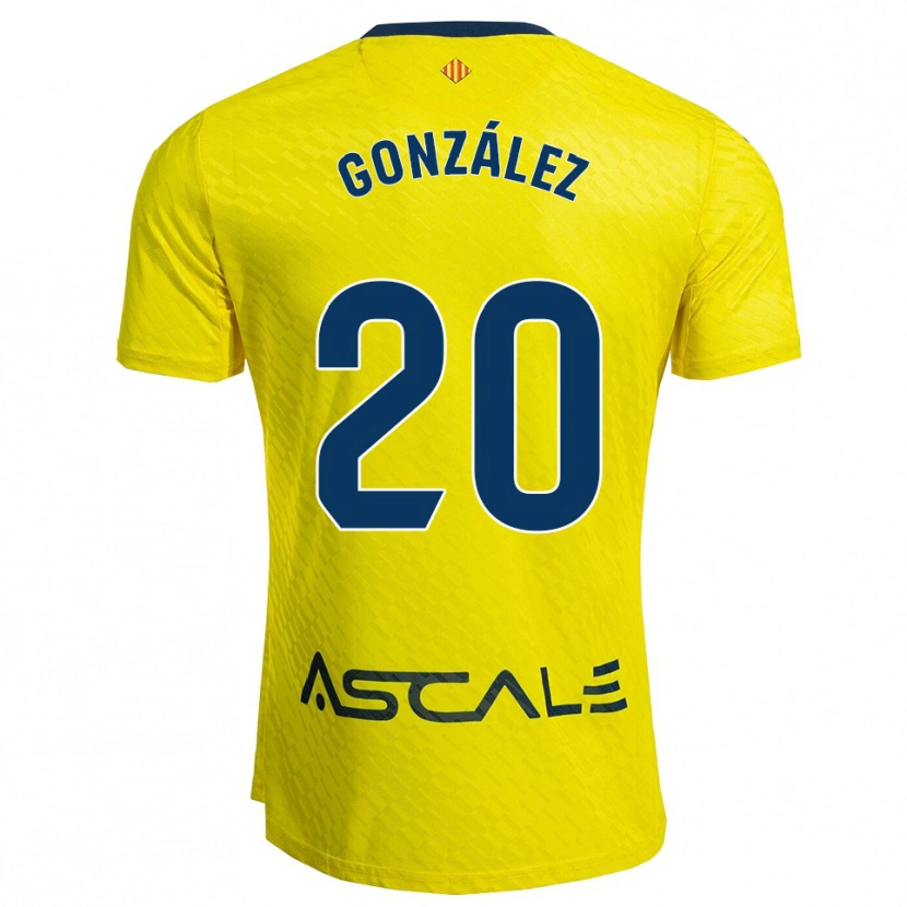 DanxenキッズMarcos González#20黄紺ホームシャツ2025/26ジャージーユニフォーム